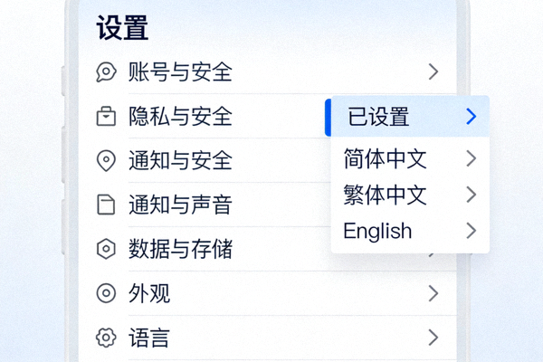 安卓Telegram汉化后设置页面中文显示详情