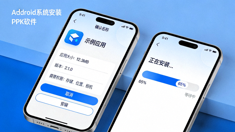 安卓系统安装APK文件时的确认与进度界面截图