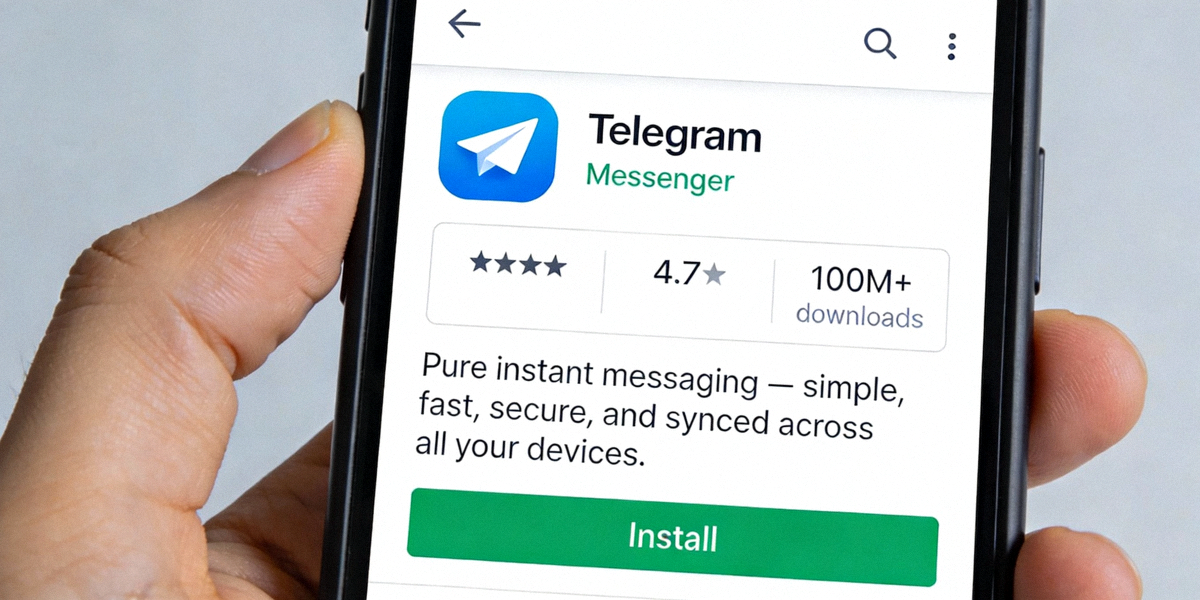 Google Play商店中Telegram官方应用页面截图