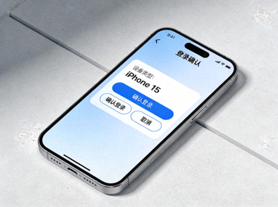 手机扫描二维码后弹出的登录确认窗口，显示设备类型和确认按钮